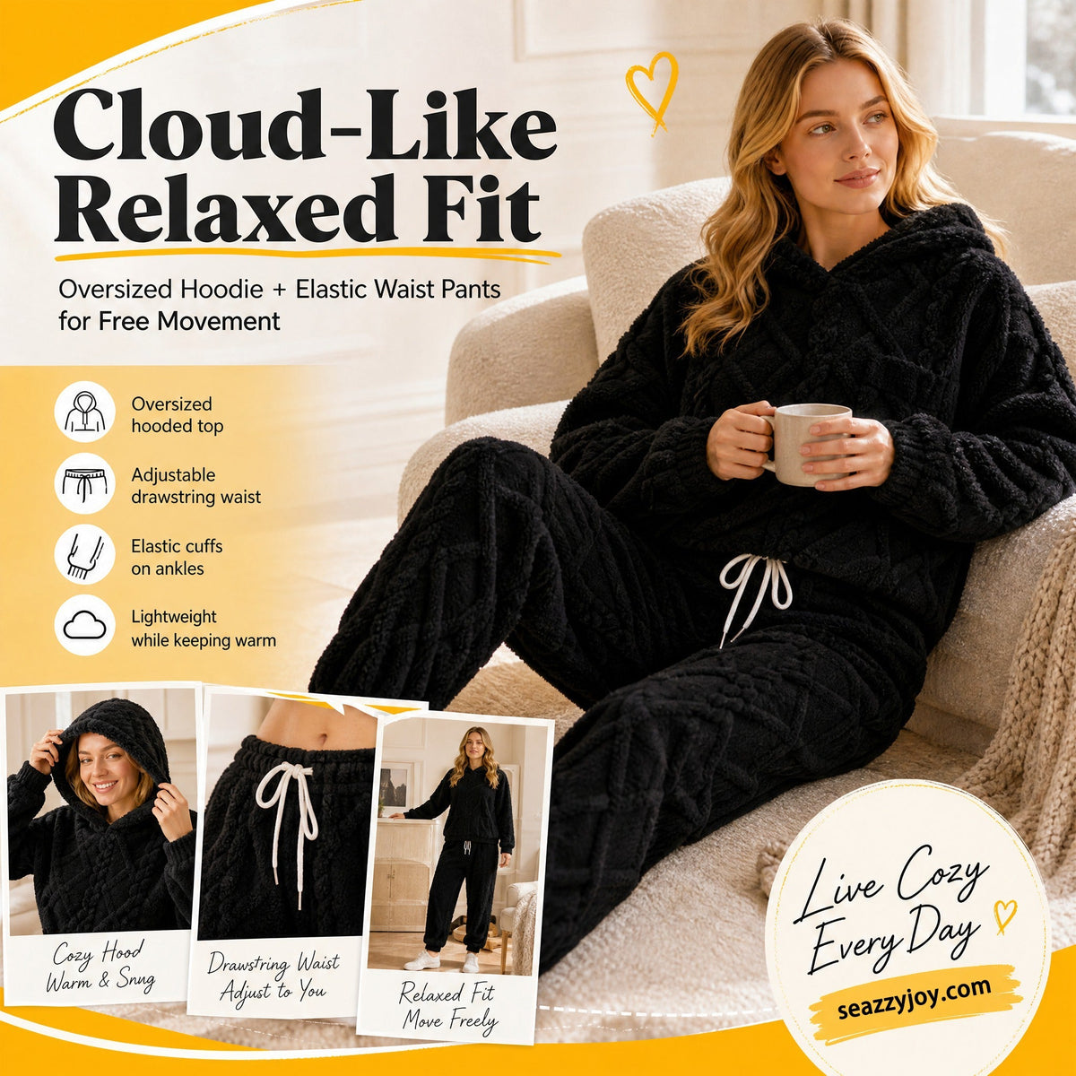 🔥 Embossed Geometric Plush Set – Timeless Comfort & Effortless Style For Every Occasion