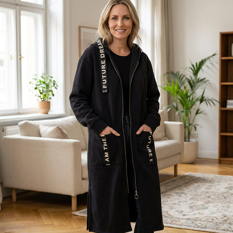 🎁🧥Women's Hooded Long Sweatshirt – Cozy, Warm & Perfect for Fall & Winter