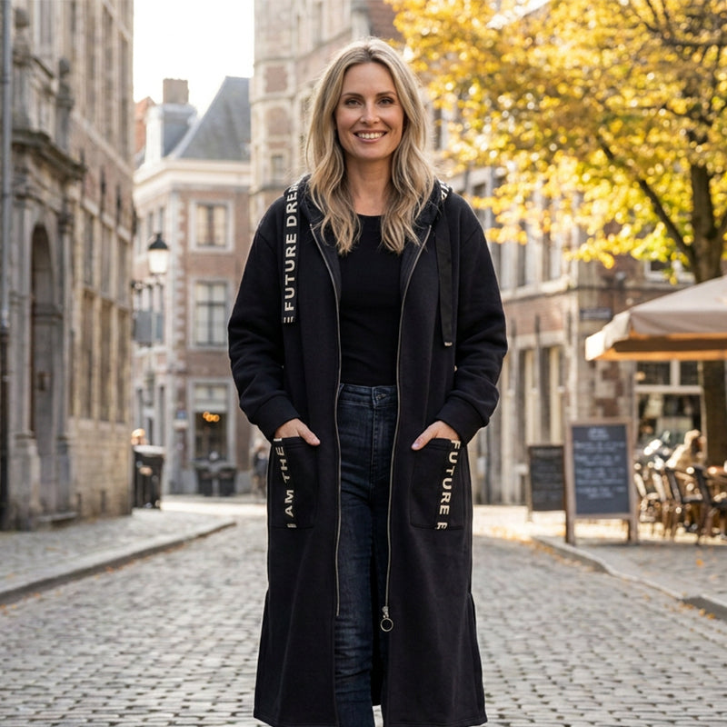 🎁🧥Women's Hooded Long Sweatshirt – Cozy, Warm & Perfect for Fall & Winter