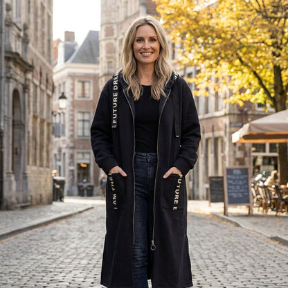 🎁🧥Women's Hooded Long Sweatshirt – Cozy, Warm & Perfect for Fall & Winter