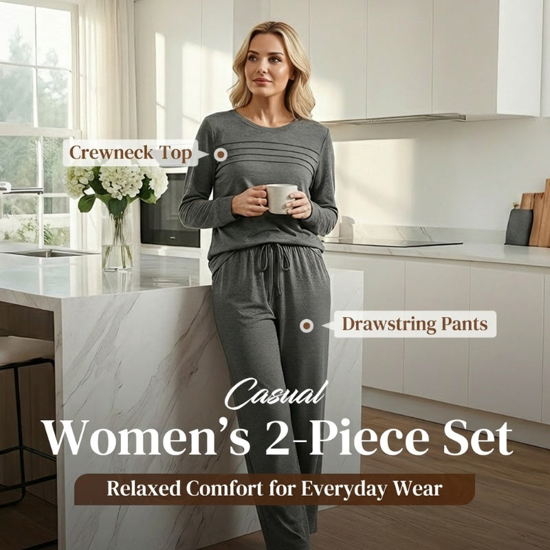 🥳💞 Over 45,000 sold 🔥 Women's Casual Set: Top & Drawstring Pants 👕👖