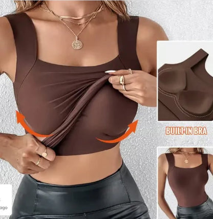 🌟 Най-популярният продукт на 2026 г. 💖 (M-3XL) Моделиращ топ с вграден сутиен 💃