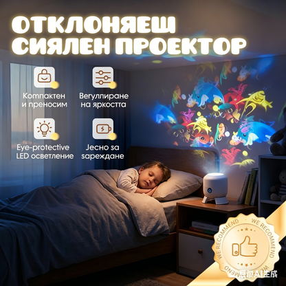 🥳⚡ Динамичен въртящ се LED прожектор