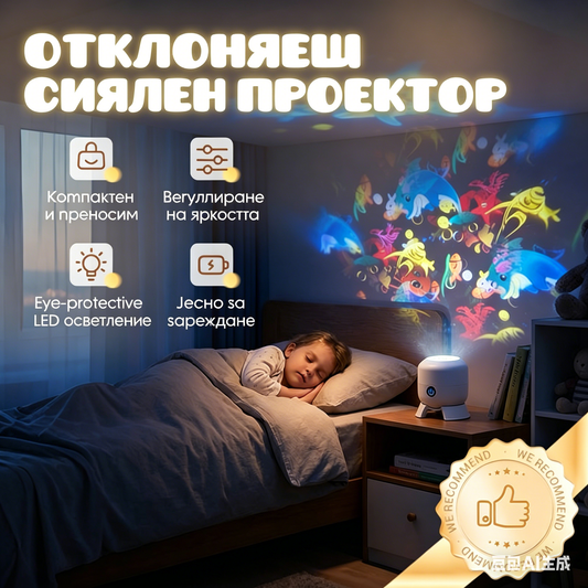 🥳⚡ Динамичен въртящ се LED прожектор