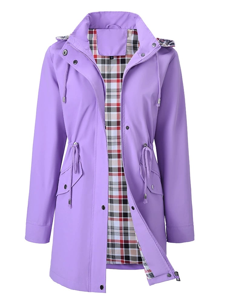 🌧️💧Ultimate Plaid Waterproof Jacket for Women🍃Unleash Style and Durability in Any Storm!
