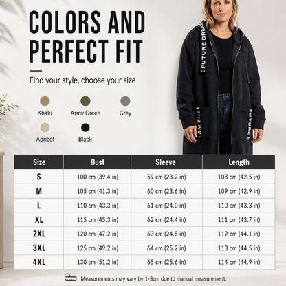 🎁🧥Women's Hooded Long Sweatshirt – Cozy, Warm & Perfect for Fall & Winter