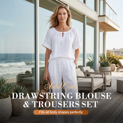 👚 50% OFF NOW! ⏳ Women's Drawstring Top & Pants 2-Piece Set – Relaxed fit & comfortable – Perfect for lounging or everyday style – soft and breathable 🌸👖