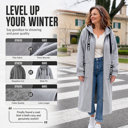 🎁🧥Women's Hooded Long Sweatshirt – Cozy, Warm & Perfect for Fall & Winter
