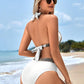 🔥Секси ваканционни бански с V-образно деколте с вълнообразен модел👙