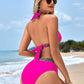 🔥Секси ваканционни бански с V-образно деколте с вълнообразен модел👙