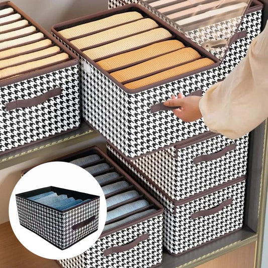 Практичен сгъваем органайзер за дънки, панталони и дрехи – спести място в гардероба си!