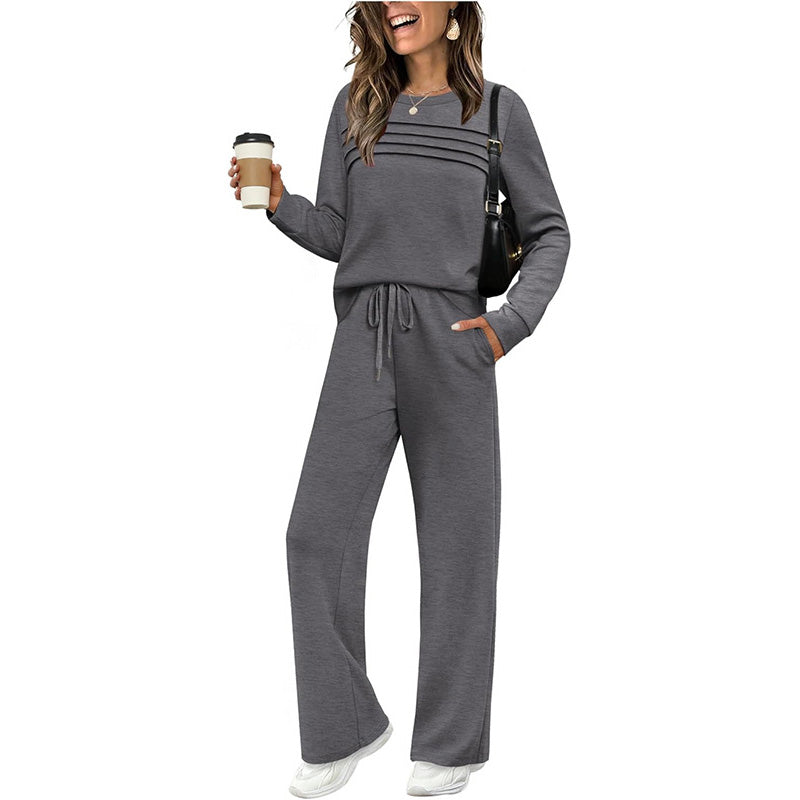 🥳💞 Over 45,000 sold 🔥 Women's Casual Set: Top & Drawstring Pants 👕👖