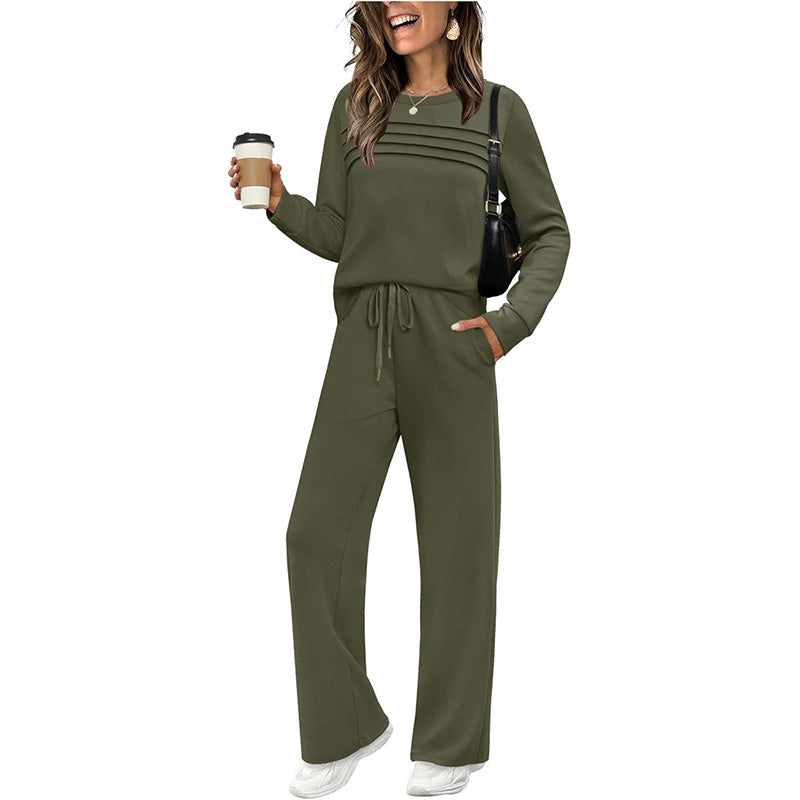 🥳💞 Over 45,000 sold 🔥 Women's Casual Set: Top & Drawstring Pants 👕👖