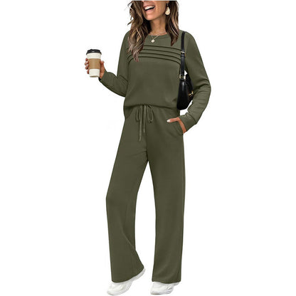🥳💞 Over 45,000 sold 🔥 Women's Casual Set: Top & Drawstring Pants 👕👖