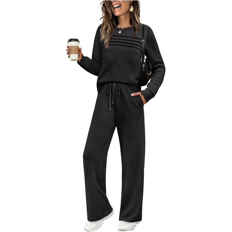🥳💞 Over 45,000 sold 🔥 Women's Casual Set: Top & Drawstring Pants 👕👖