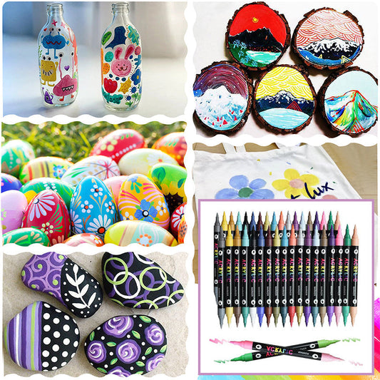 🌈 Двустранен акрилен маркер за рисуване и писане