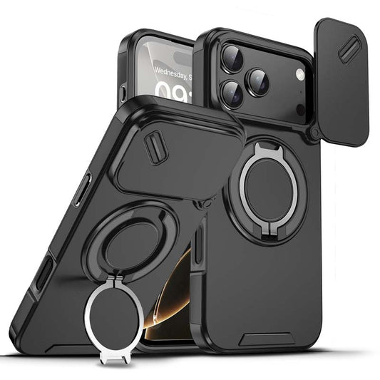 🔥Магнитен калъф за телефон с поставка за пръстен за iPhone✨