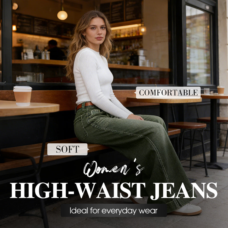 👖New Arrival Hot Sale 🥳50K+ SOLD!💥Women's High-Waist Wide-Leg Jeans