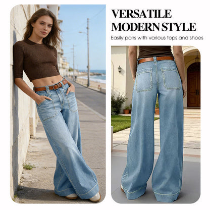 👖New Arrival Hot Sale 🥳50K+ SOLD!💥Women's High-Waist Wide-Leg Jeans