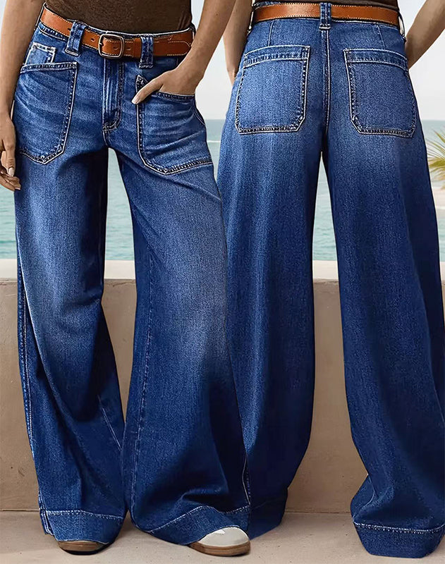 👖New Arrival Hot Sale 🥳50K+ SOLD!💥Women's High-Waist Wide-Leg Jeans