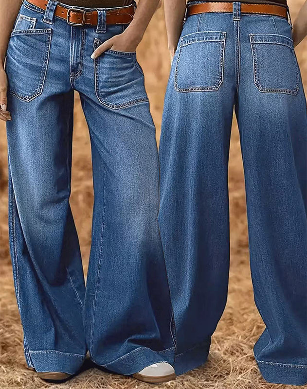 👖New Arrival Hot Sale 🥳50K+ SOLD!💥Women's High-Waist Wide-Leg Jeans