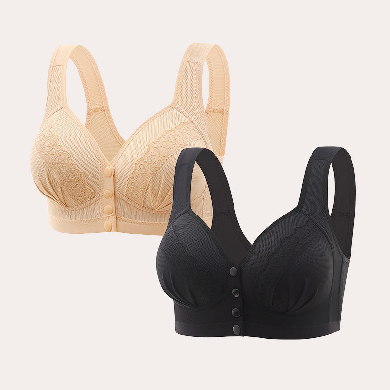 2026 Front-closure, breathable, skin-friendly cotton bra 【Buy 1 Get 1 Free】