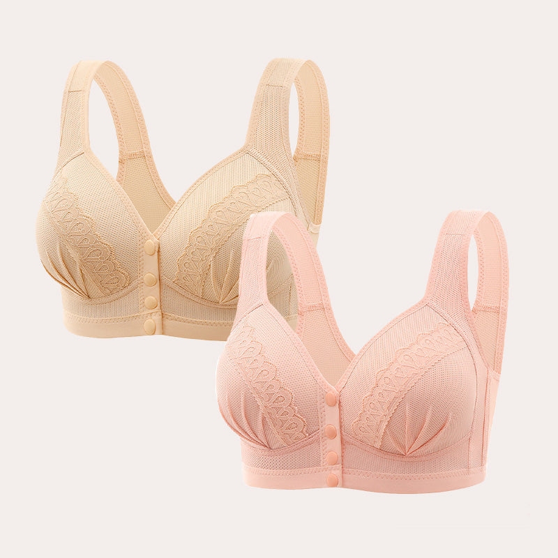 2026 Front-closure, breathable, skin-friendly cotton bra 【Buy 1 Get 1 Free】