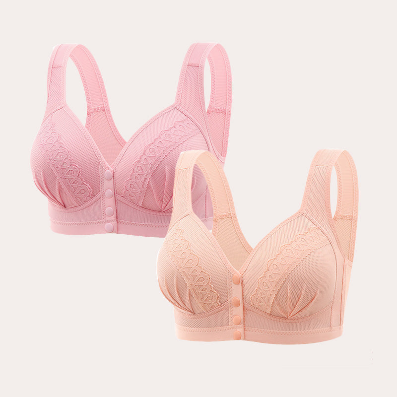 2026 Front-closure, breathable, skin-friendly cotton bra 【Buy 1 Get 1 Free】