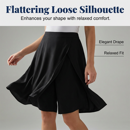 Limited-Time⌛🌿 Flattering Asymmetrical Skort with Essential Pockets – Skirt Elegance Meets Shorts Practicality-11