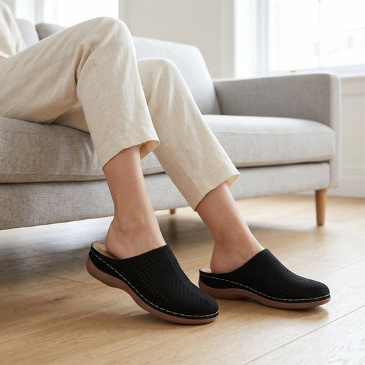 👡Дишащи сандали с дебела подметка и перфорация | Неплъзгаща се мека подметка✨
