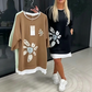 👗Дамска рокля с флорален принт, фалшив двуделен модел