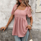 👕Дамска туника с квадратно деколте и ажурни детайли🌻
