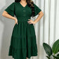 Women's V-Neck Flutter Sleeve Tiered Midi Dress