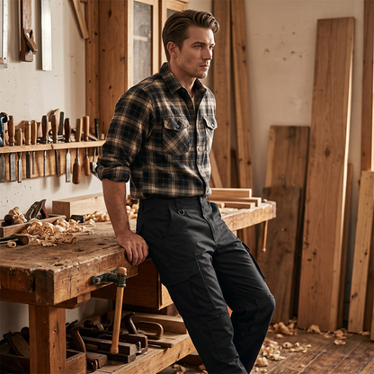 ✨Men's Classic Cargo Pants – Durable, Multi-Pocket, Straight-Leg 🏔️