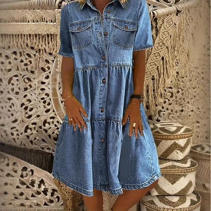⌛Елегантна лятна дънкова рокля за жени👗