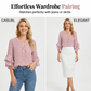 💥Елегантна блуза с волани на ръкавите и V-образно деколте👚☁️