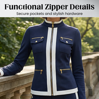 ✨ Women's Sporty Chic Two-Piece Tracksuit Set – Stylish Comfort For Everyday & Travel🤍-5