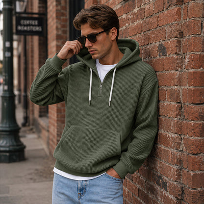 ⏰️LIMITED-TIME 50% OFF ✨Men's Knit Quarter-Zip Hoodie Sweatshirt