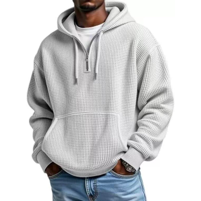 ⏰️LIMITED-TIME 50% OFF ✨Men's Knit Quarter-Zip Hoodie Sweatshirt
