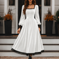 👗 Sukienka damska aksamitna z kwadratowym dekoltem w stylu vintage – ponadczasowa elegancja spotyka luksusowy komfort