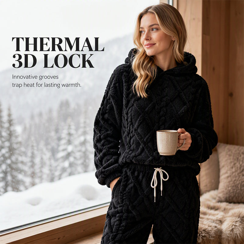 🔥 Embossed Geometric Plush Set – Timeless Comfort & Effortless Style For Every Occasion