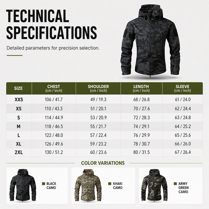 🌲 Tactical Camo, All-Weather Protection | Men's Outdoor Hooded Jacket ⚡