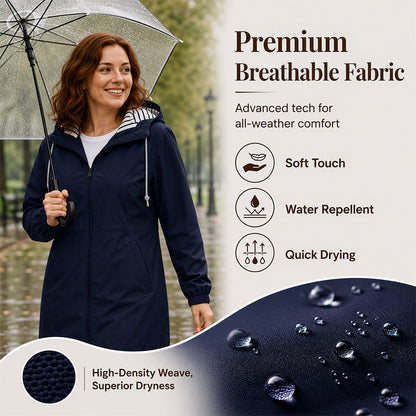 🌧️ Ready When the Weather Turns ⚡️ Women's Waterproof Hooded Outdoor Jacket-3