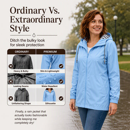 🌧️ Ready When the Weather Turns ⚡️ Women's Waterproof Hooded Outdoor Jacket-2