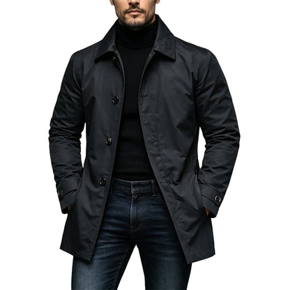 🌧️ More Coverage, Sharper Style | Men's Waterproof Mid-Length Trench Coat⚡Free shipping-8