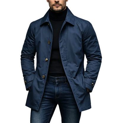 🌧️ More Coverage, Sharper Style | Men's Waterproof Mid-Length Trench Coat⚡Free shipping-11