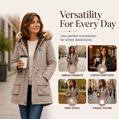 🧥 Women's Parka Jacket – 🍂☁️ Hooded Design & Warm Lining | Wind & Cold Protection, Easy Outings ✨