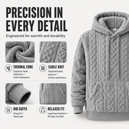 Men's Cable Knit Hoodie — Winter Warm 🧥