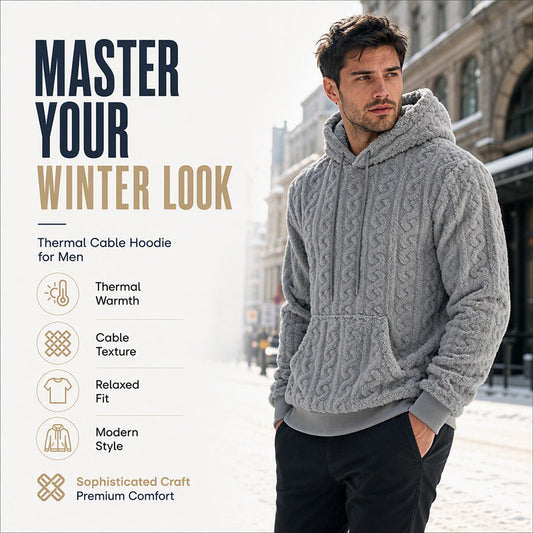 Men's Cable Knit Hoodie — Winter Warm 🧥
