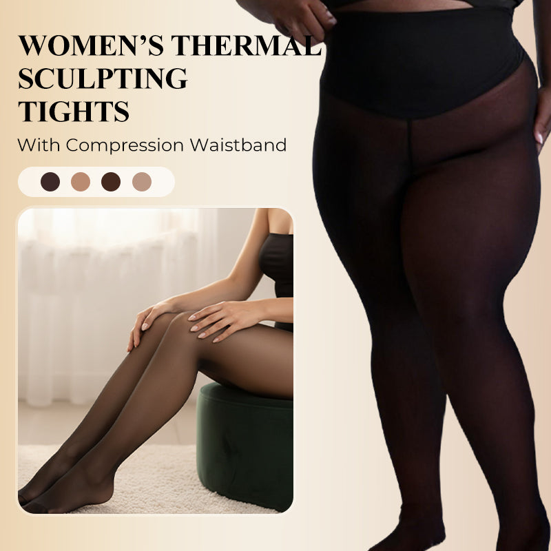 Women’s Thermal Sculpting Tights With Compression Waistband
